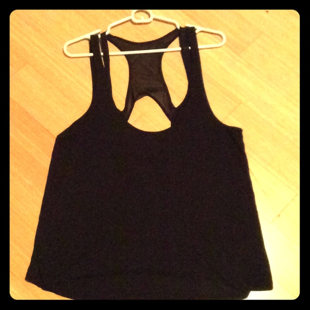 silence+noise Black Strappy Crop Top